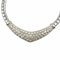 Metall Strass Silber Halskette von Christian Dior 2