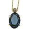Color Stone Metal Blue Gold Necklace by Christian Dior 3