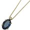 Color Stone Metal Blue Gold Necklace by Christian Dior 1