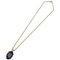Color Stone Metal Blue Gold Necklace by Christian Dior 2