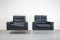 Vintage Black Leather Armchairs from de Sede, 1967, Set of 2 1