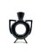 Organic Modern Black Ceramic Vase, 1980s 4