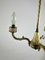 Lampadario Mid-Century a tre luci in ottone e vetro opalino nello stile di Stilnovo, anni '50, Immagine 5