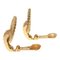 Rhinestone Big Earrings in Gold by Christian Dior, Set of 2 2