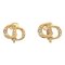 Vintage CD Stone Accessories Womens Gold Earrings by Christian Dior, Set of 2, Image 1