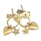 Aretes Dior Jadior con forma de corazón y estrella en oro de Christian Dior. Juego de 2, Imagen 4