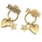 Aretes Dior Jadior con forma de corazón y estrella en oro de Christian Dior. Juego de 2, Imagen 2