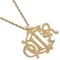 Vergoldete Emblem Logo Halskette von Christian Dior 1