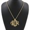 Vergoldete Emblem Logo Halskette von Christian Dior 2