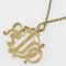 Vergoldete Emblem Logo Halskette von Christian Dior 3