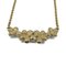 CHRISTIAN DIOR Halskette mit Blumenmotiv aus Metall Strass Gold Hellblau 4