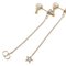 Christian Dior Dior Earrings La Petite Tribal Gold Metal Fake Pearl Star Ladies Chain Cd Christian, Set of 2 5