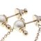 Christian Dior Dior Earrings La Petite Tribal Gold Metal Fake Pearl Star Ladies Chain Cd Christian, Set of 2 4