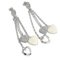 Orecchini con triplo cuore oscillante in argento di Christian Dior, set di 2, Immagine 2