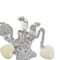 Orecchini con triplo cuore oscillante in argento di Christian Dior, set di 2, Immagine 6