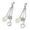 Dreifache Swing Heart Ohrringe in Silber von Christian Dior, 2 . Set 7