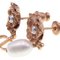 Christian Dior Dior Orecchini E2831Womrs Orecchini da donna in metallo con perle finte, motivo floreale asimmetrico, set di 2, Immagine 4
