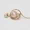 Christian Dior Earrings Gold Pink Tribal Fake Pearl Cd Chain Women's, Set of 2 2