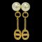Christian Dior Dior Earrings Tribal Cd Resin Pearl Chain Swing Tribale Ivory E1634Trirs_D301 Women's, Set of 2 1