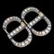Christian Dior Dior Cd Stud Earrings Rhinestone Plated Gp Ear Accessories Costume Women Men Unisex, Set of 2 1
