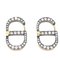 Christian Dior Dior Cd Stud Earrings Rhinestone Plated Gp Ear Accessories Costume Women Men Unisex, Set of 2 2