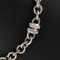 CHRISTIAN DIOR Logo Metall x Künstliche Perle Strass Silber Damen Halskette 5