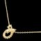 CHRISTIAN DIOR Leaf Motif Women's Necklace K18 Yellow Gold 1