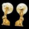 Christian Dior Dior Tribal Earrings Rabbit Metal/Resin Pearl Gold/White, Set of 2 1