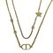 CHRISTIAN DIOR Dior Necklace Women's Brand Metal Crystal Petit CD Double Gold Star Logo N1155PMTCY_D301 3
