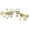 Christian Dior Dior J'Adior Earrings Under Bra Gali Pearl Fake Key Motif Plated Gp Gold Accessories Women's, Set of 2 3