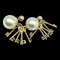 Christian Dior Dior J'Adior Pendientes debajo del sujetador Gali Pearl Fake Key Motif bañado en oro Accesorios para mujeres, juego de 2, Imagen 1