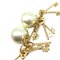 Christian Dior Dior J'Adior Earrings Under Bra Gali Pearl Fake Key Motif Plated Gp Gold Accessories Women's, Set of 2 2