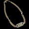 CHRISTIAN DIOR DIOR J'ADIOR Chain Link Choker Necklace Neck Gold GP Plated Collar Women's 1