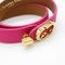 Bracelet Dior 30 MONTAIGNE Double Cuir de veau rose métal [vache] 5