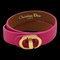 Bracelet Dior 30 MONTAIGNE Double Cuir de veau rose métal [vache] 1