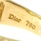 CHRISTIAN DIOR Ring Size 10.5 18K Yellow Gold Diamond Women's 7