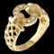 CHRISTIAN DIOR Ring Size 10.5 18K Yellow Gold Diamond Women's 1