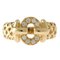 CHRISTIAN DIOR Ring Size 10.5 18K Yellow Gold Diamond Women's 3