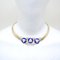Omega Choker Necklace Lapis Lazuli Diamond K18yg Yellow Gold 291047 by Christian Dior 2