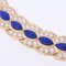 CHRISTIAN DIOR Diamond Lapis Lazuli Women's K18 Yellow Gold Necklace 5