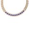 Collar de oro amarillo K18 con lapislázuli de diamantes para mujer, Imagen 3