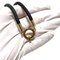 Collana girocollo in pelle con logo vintage di Fendi, Immagine 3