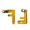 Earrings in Gold and Metal from Fendi, Set of 2 1