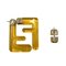 Earrings in Gold and Metal from Fendi, Set of 2, Image 4