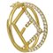 Orecchini in oro con strass di Christian Dior, set di 2, Immagine 2