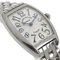 FRANCK MULLER Tonneau Curvex 1752QZ stainless steel quartz analog display ladies silver dial watch 3