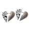 Heart Motif Earrings in White Silver from Givenchy, Set of 2 1