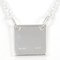 Square Logo Plate Silver Necklace from Gucci 4