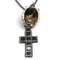 Metal Lion Head Cross Pendant Necklace from Gucci 3