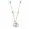 Double G Silver Necklace in Blue Topaz & Mother of Pearl from Gucci 3